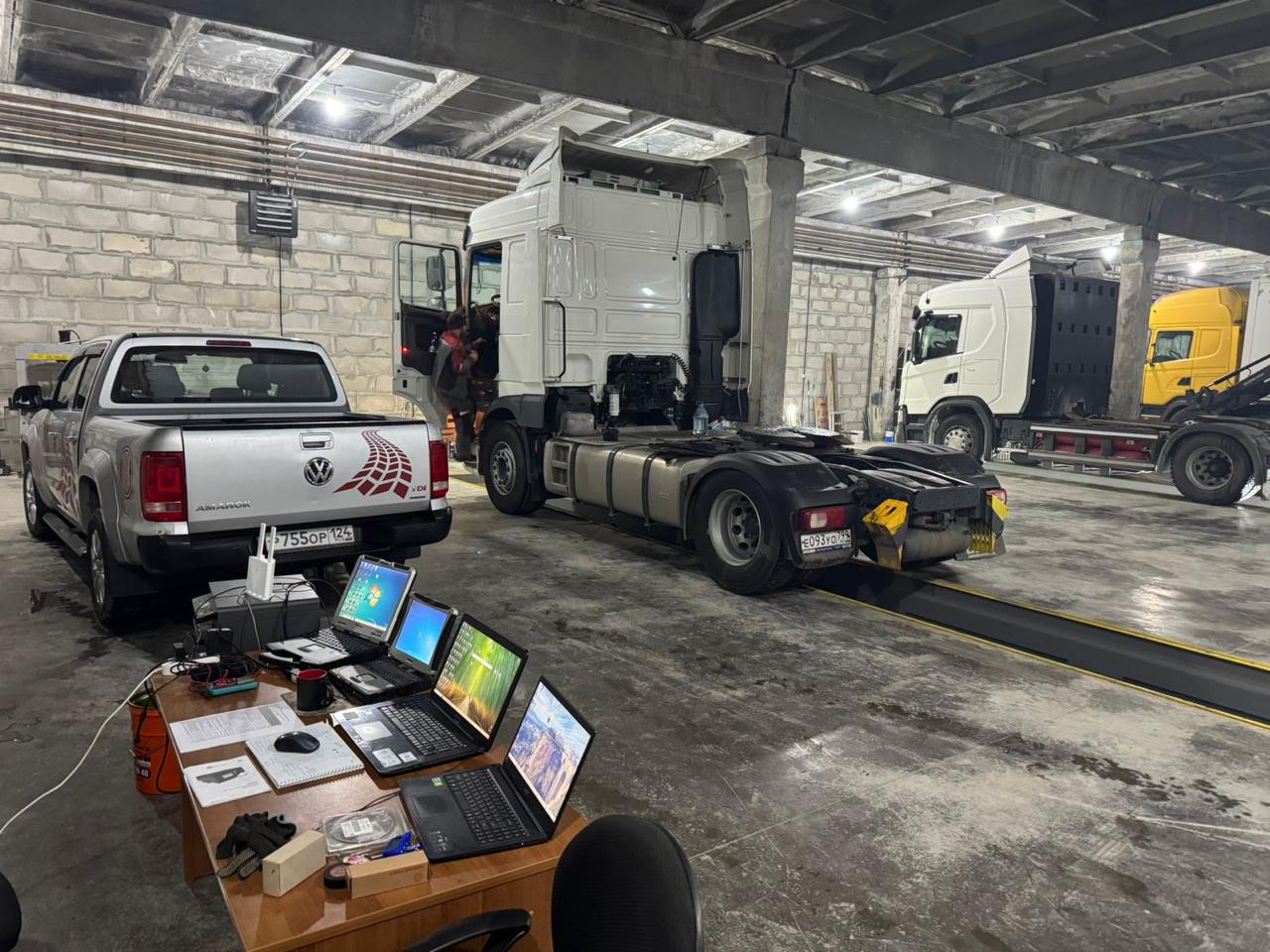 Теплый бокс сервиса в Красноярске: диагностика и ремонт тягачей Scania и Volvo